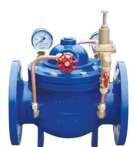 Pilot-Operated High Gas Pressure-Reducing Valve Ductile Cast Iron Flange Ends Adjustable for Water Oil Steam