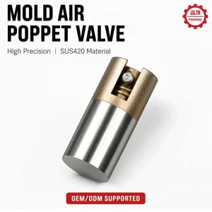 PinDing AJV Standard Air Ejector Valve High Precision SUS420 Steel Air Poppet Valve Industrial Pneumatic Pin Mold Components