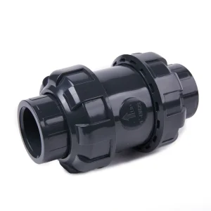 Pipe Fittings UPVC Double Union Check Valve with Two Side Thread PVC Check Valve