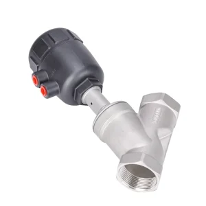 Piston-Operated Pneumatic 304 Stainless Steel Angle Seat Valve with Plastic Actuator