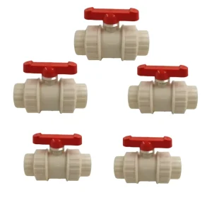 Plastic ABS Double joint Ball Valve with Glue jointed Socket Connection OEM ODM PN10 PN16