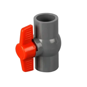 Plastic Ball Valves 1/2”-4” Inch Thread PVC Compact Ball Valve With Red Butterfly Handle
