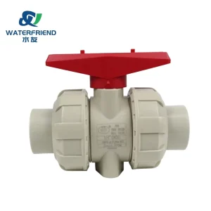 Plastic PPH Double-joint Ball Valve with Glue-jointed Socket Connection OEM ODM PN10 PN16