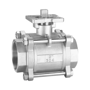 Platform SS 304 Ball Valve 304 SS Piping Water Control Stainless Steel 3pc Ball Valve