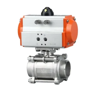 Pneumatic 3-Piece Butt-Weld Ball Valve Industrial Automatic Control Valve Solution