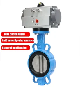 Pneumatic Actuator Butterfly Valve Stainless Steel Wafer Type Suction Control Valve OEM