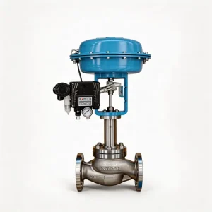 Pneumatic Air Control Valve for Industrial Water Flow with Precision Cage Trim and Diaphragm Seal Ring Stainless Steel