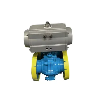 Pneumatic Alloy Butterfly Gas Ball Valve Customizable Single Double Acting Material