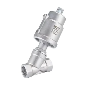 Pneumatic Angle Seat Globe Valve 2 Way SS304
