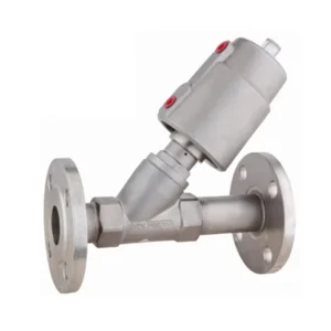 Pneumatic Angle Seat Valve with Flanged Connection