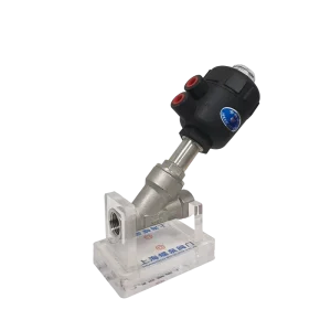 Pneumatic Control High Temperature 304 Stainless Steel Water Steam Flange Air Actuated Y Type Angle Seat Valve