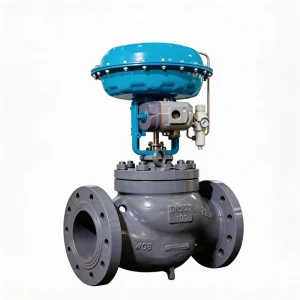 Pneumatic Control Valve With Digital Positioner and RS485 for Industrial Automation With Stainless Steel Body and PN16 Flange