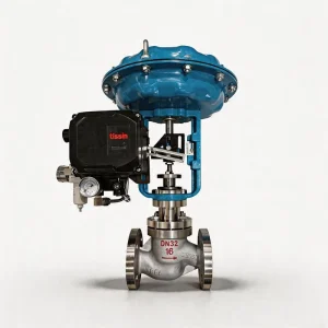 Pneumatic Control Valve with Diaphragm Actuator for Steam Pressure Reducing Cage Guided Low Flow Trim Compact Size DN20 PN40
