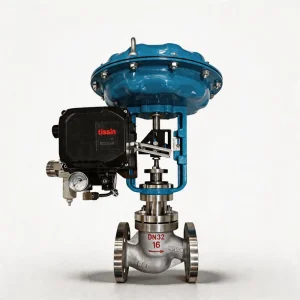 Pneumatic Control Valve with Diaphragm Actuator for Water Flow Control 4 20mA Input Flanged Globe Type DN15 PN16 Linear