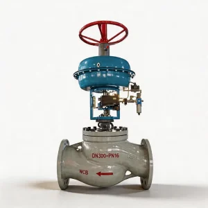 Pneumatic Control Valves with Diaphragm Actuator 4 20mA Digital Smart Positioner and 300# RF Flange for Gas Flow Regulating
