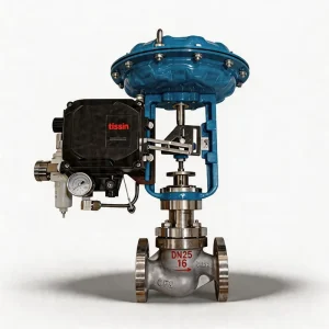 Pneumatic Diaphragm Control Valve with Electronic Actuator and PTFE Cage for Gas Steam Flow Regulating and Pressure Control CF8