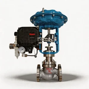 Pneumatic Diaphragm Control Valve with Positioner and Manual Override for Gas Pressure Regulating and Flow Control CF8