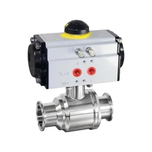 Pneumatic Direct Through Ball Valve for Flow Control Stainless Steel Ball Valve for Water Regulating