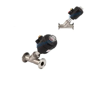 Pneumatic Flanged Angle Seat Valve Sanitary
