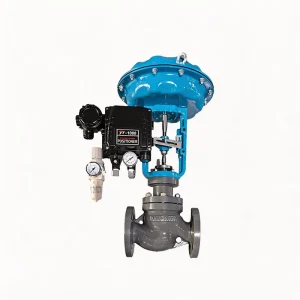 Pneumatic Flow Control Valve With Digital Controller RS485 for Oil Gas Pipeline High Pressure Regulating Stainless Steel DN50