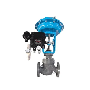 Pneumatic Flow Control Valve With Digital Smart Positioner 4 20mA Diaphragm Actuator for Steam Temperature Pressure Globe WCB