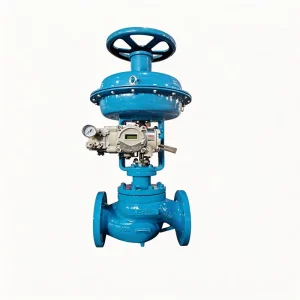 Pneumatic Globe Control Valve for Acid with Ceramic Disc and PFA Lining PTFE Seal DN25 PN16 Flange RF Type Industrial Auto