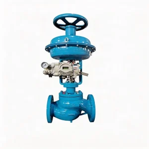 Pneumatic Globe Control Valve for Air with Manual Handle and Digital Controller RS485
