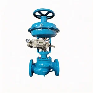Pneumatic Globe Control Valve for Natural Gas with Digital Positioner and High Pressure Rating Cage DN50 Flange RF Type