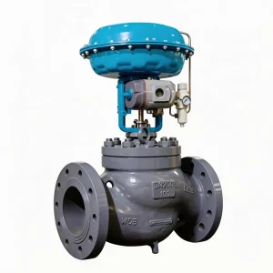 Pneumatic Globe Valve With Positioner and Diaphragm Actuator for Flow Regulation for Water Treatment With Flange PN16 Industrial
