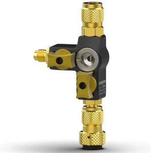 Pneumatic HVAC Valve Core Removal Tool 1/4″ 5/16″ Dual Head Mega Flow Vacuum Rated Stainless Steel R410A R22 R32 R404A R407C 20