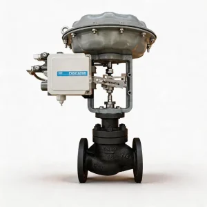 Pneumatic Industrial Control Valve with Diaphragm Actuator for Chilled Water Flow Regulating Cage Guide DN32 PN16