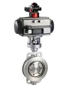Pneumatic Metal Seated Wafer Butterfly Valve Hard Seal Industrial Butterfly Valve