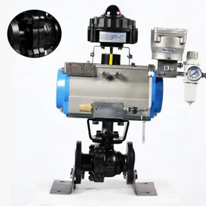 Pneumatic O-Type Cut-Off Flanged Ball Valves 316/304 Stainless Steel OEM 3/4 in to 12in New Style