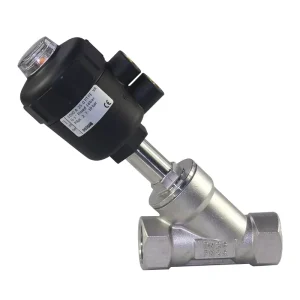 Pneumatic Posion Valves 2 2 Way Angle Seat Y Valve SS316L DN25 PN25 G Thread BSP NPT
