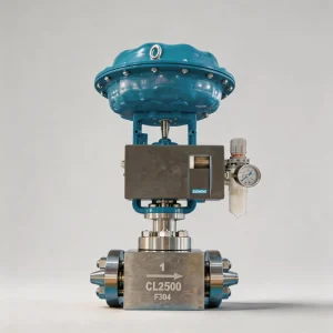 Pneumatic Proportional Control Valve Diaphragm Actuator Steam Pressure Control High Temperature 4-20mA Positioner for Oil