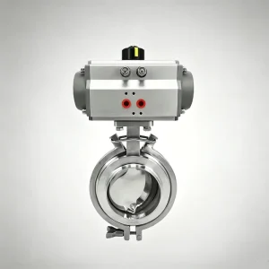 Pneumatic Sanitary Stainless Steel Butterfly Tank Bottom Discharge Valve for Pharmacy