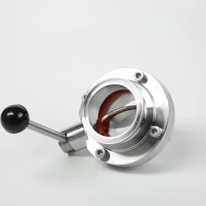 Pneumatic Sanitary Stainless Steel Butterfly Valve 304 316L with Welding Thread Connection for Water and High-Temperature Applications