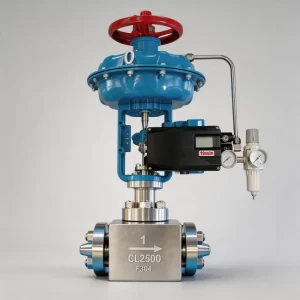 Pneumatic Smart Control Valve with Digital Actuator and 4-20mA Control for Low Pressure Gas Water Stainless Steel Diaphragm Seal