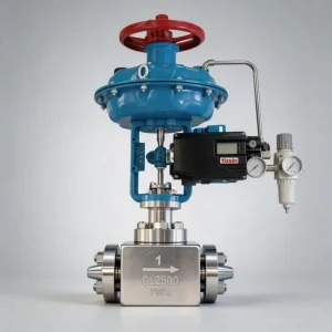 Pneumatic Smart Control Valve with Self Regulator and 4-20mA Positioner for Gas Oil LPG Stainless Steel PTFE Diaphragm Cage