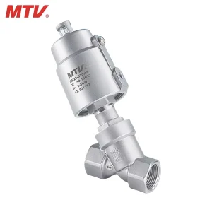 Pneumatic Stainless Steel Actuator 2 2 Way Piston Threaded Angle Seat Valve
