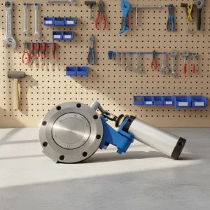 Pneumatic Stainless Steel Flange Butterfly Valve High Performance High Temperature Industrial EPS Control Valve