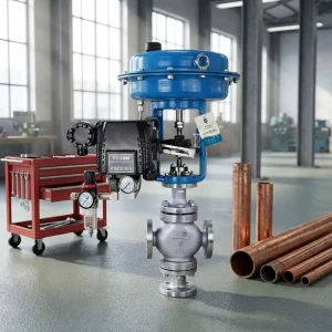 Pneumatic Stainless Steel Globe Control Valve, 316L/CF8M, 2-12 in, Class 150, Positioner 4-20mA