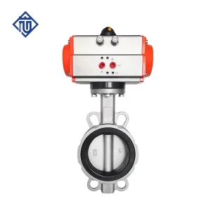 Pneumatic Stainless Steel Soft Seal Wafer Butterfly Valve