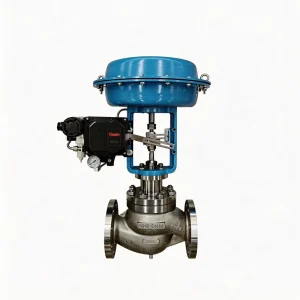 Pneumatic Steam Control Valve with Electric Actuator and Gear Mechanism for High Temperature Oil Thermal Fluid System Flow