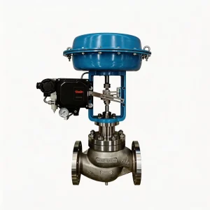 Pneumatic Steam Control Valve with PFA Lined Body and Pneumatic Actuator with PTFE Seal for High Pressure Chlorine Gas Service