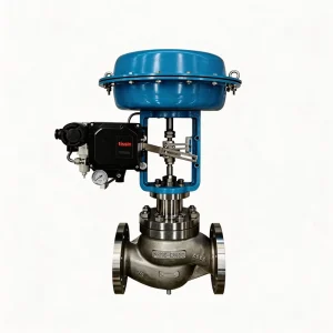 Pneumatic Steam Control Valve with Spring Return Actuator and Solenoid Valve for Natural Gas Pipeline Pressure Regulating