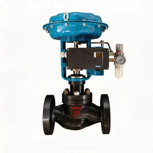 Pneumatic Temperature Control Valve Stainless Steel Self Operated Diaphragm Actuator for Steam Line with Modulating Positioner