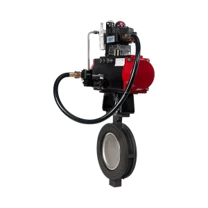 Pneumatic Three-Piece High-Pressure Butterfly Valve with Shut-Off and Explosion-Proof Design