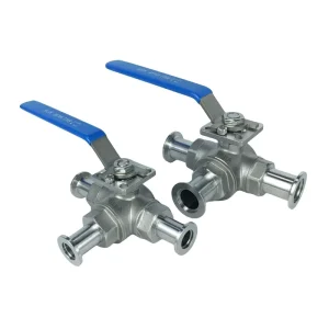 Pneumatic Three-Way Stainless Steel Ball Valve OEM DN 16-50