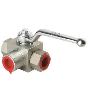 Pneumatic Three-way High Pressure Valve KHB3K Hydraulic Ball Shutoff Valve Steel Plant Pneumatic Petrochemical Industry